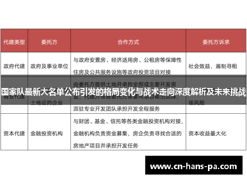 国家队最新大名单公布引发的格局变化与战术走向深度解析及未来挑战